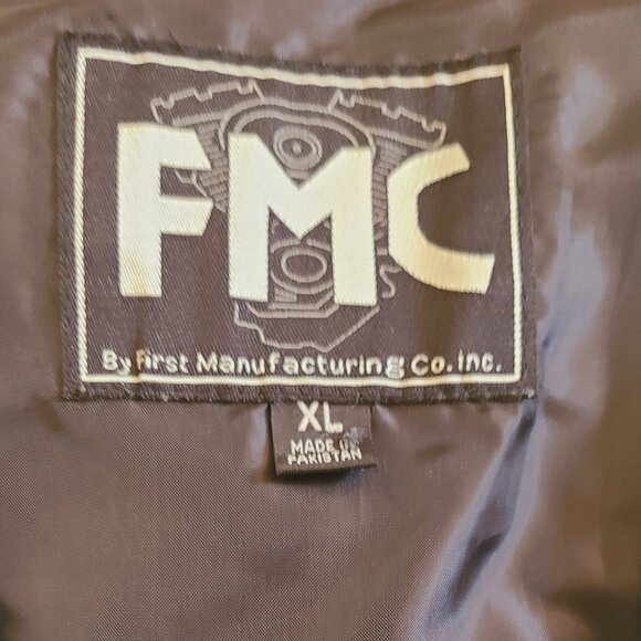FMC Men's Black Leather Vest - Picture 3 of 7